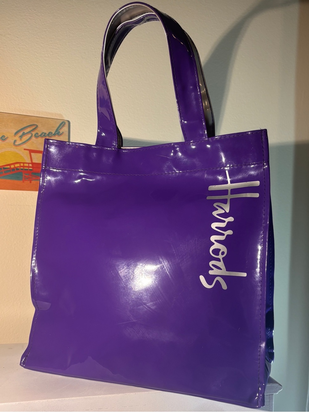 Harrods Limited Edition tote Purple & White